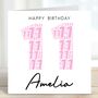Personalised 11th Birthday Card For Her, thumbnail 1 of 2