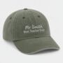 Personalised Best Teacher Ever Cap, thumbnail 2 of 11