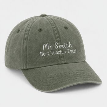 Personalised Best Teacher Ever Cap, 2 of 11