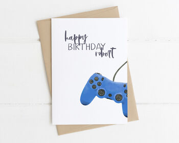 Personalised Adult Birthday Card Gaming, 4 of 6