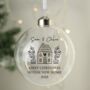 Personalised First Home Christmas Glass Bauble, thumbnail 1 of 3