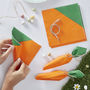 Easter Party Carrot Shaped Paper Napkins, thumbnail 2 of 4