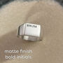 Personalised Initials Large Square Silver Signet Ring, thumbnail 4 of 11