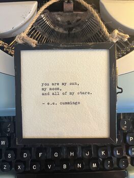 4x4 Personalised Typewriter Christmas Tree Decoration, 3 of 8