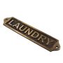 Solid Brass Laundry Plaque With Antique Finish, thumbnail 2 of 11