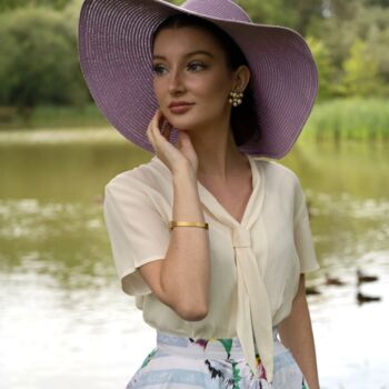 Bonnie Blouse In Green Polka Vintage 1940s Style, 2 of 2