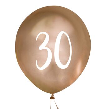 Five Gold Number 30th Birthday Party 30 Balloons, 2 of 2