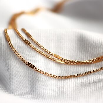 Multi Layered Necklace 18k Gold Plated No Tarnish, 4 of 8