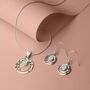 Personalised Birthstone Silver Infinity Universe Necklace, thumbnail 2 of 12