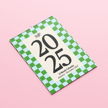 2025 Checkerboard Calendar Blue, 2 of 4