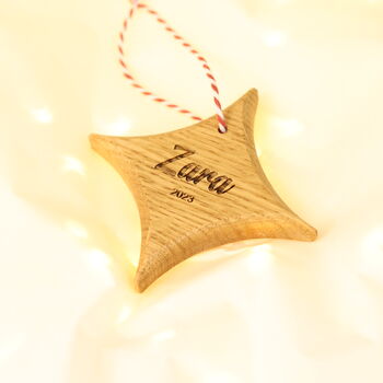 Personalised Star Christmas Tree Decoration, 2 of 7
