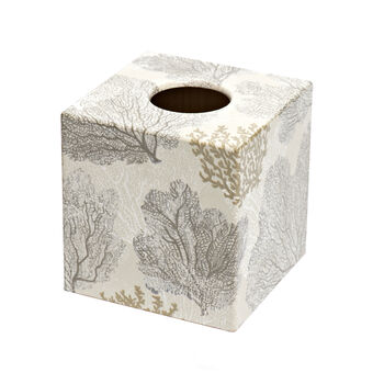 Wooden Silver Coral Toilet Roll Storage Box, 6 of 6