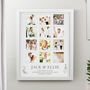 Personalised Botanical White Multi Photo Frame Wedding Gift, thumbnail 1 of 6