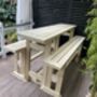 Bar Style Dining Table And Benches Treated, thumbnail 1 of 12