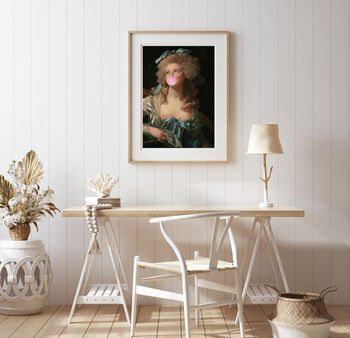 Bubble Gum Blowing Madame Downloadable Wall Print, 2 of 2