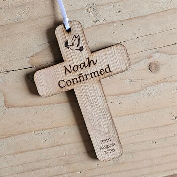 Personalised Confirmation Cross Hanging Decoration Card, 4 of 4