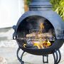 Steel Chiminea With Grill With A Choice Of Three Sizes, thumbnail 4 of 6