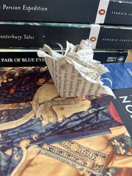 Handmade Stemless Classic Literary Book Paper Flowers, 6 of 6