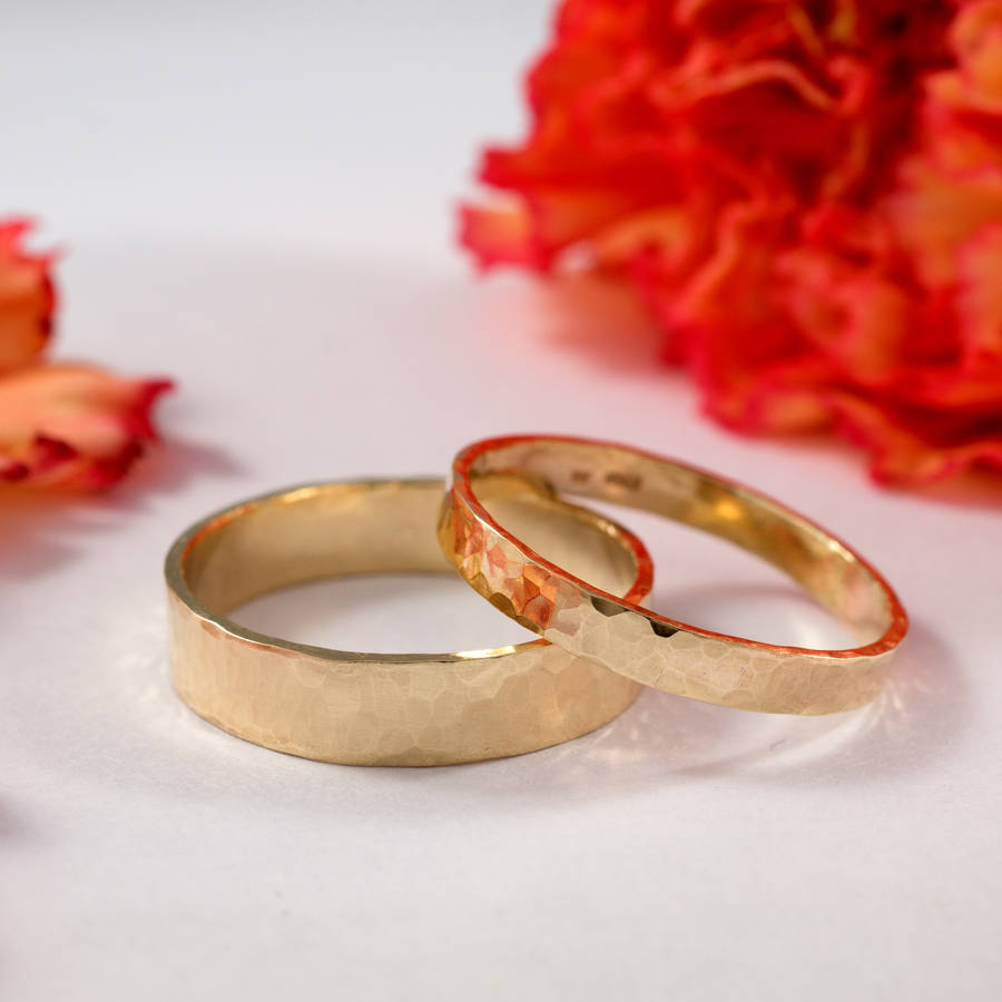 Wedding Bands In 9ct Yellow Recycled Gold, 1 of 5