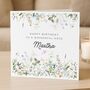 Wildflower Birthday Card Personalised For Niece, thumbnail 2 of 8