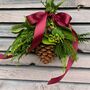 Hanging Pine Cone And Festive Seasonal Foliage | Wall Or Door Decoration, thumbnail 2 of 6
