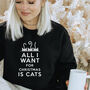 All I Want For Christmas Is Cats Christmas Jumper, thumbnail 2 of 2