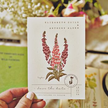 Botany Wildflower Vintage Wedding Stationery, 2 of 10