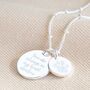 Personalised Sterling Paw Print Disc Charm Necklace, thumbnail 3 of 8
