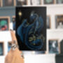 Dragon With Fairy Lights Christmas Card, thumbnail 1 of 4