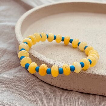 Capri Yellow Jade Bead Bracelet, 2 of 6