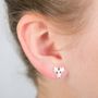 Three Silver Stars Earrings, thumbnail 2 of 4
