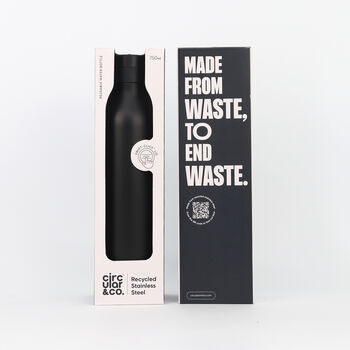Circular And Co 750ml Stainless Steel Water Bottle Ink Black, 2 of 7