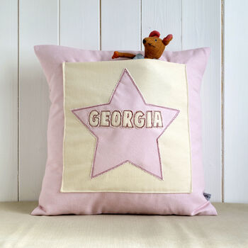 Personalised Star Pocket Cushion Gift For Girls, 2 of 12