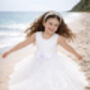 Juniper In Ivory White Party Or Flower Girl Dress, thumbnail 4 of 6