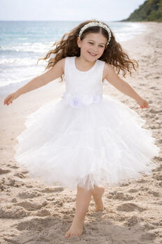 Juniper In Ivory White Party Or Flower Girl Dress, 4 of 6