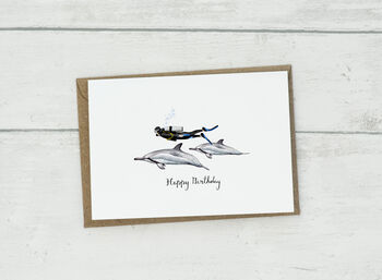 Personalised Swimming With Dolphins Card, 3 of 4