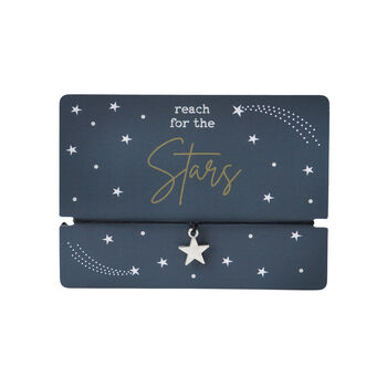 Just Smile 'Reach For The Stars' Wish Bracelet On Backing Card | Perfect Gift | Sentiment Gift, 3 of 3