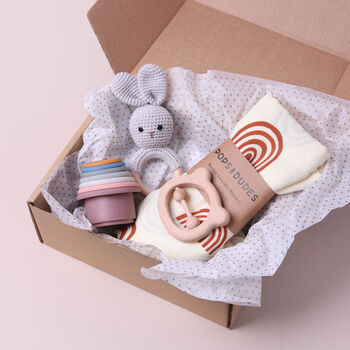 Taupe Rainbow Baby Gift Set, 4 of 8