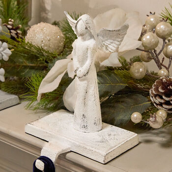 White Angel Christmas Stocking Holder, 3 of 7