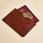Personalised Leather Passport Sleeve, thumbnail 1 of 5