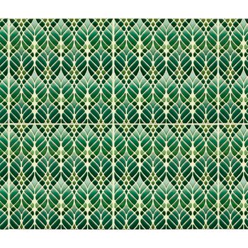 Art Nouveau Green Ceramic Handprinted Tile, 6 of 11