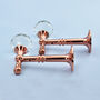 G Decor Pack Of Two Crystal Curtain Hooks, Rose Gold, thumbnail 3 of 5