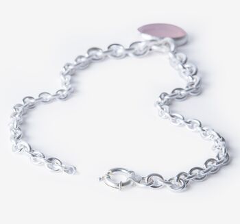 Pink Quartz Amulet Silver Chain Necklace, 3 of 5