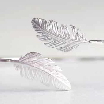 Delicate Feather Bangle, 9 of 11