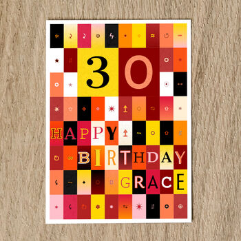 Personalised 30th Birthday Card Age And Name, 9 of 10
