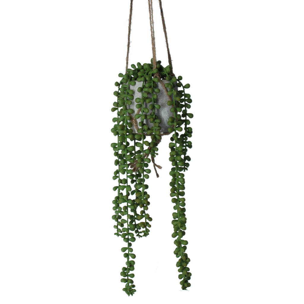 Faux String Of Mini Pearls Hanging Plant