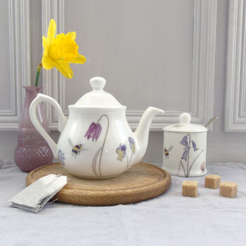 Bee And Spring Flowers Small Teapot, 4 of 12