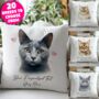 Personalised Cat Love Hearts Cushion Cover, thumbnail 1 of 12