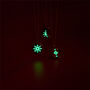 Turquoise Luna Mint Green Glowing Pendant Necklace With Uv Keyring Torch, thumbnail 2 of 7