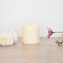 Lino Print Botanical Candle Pot With Refill Blush Pink, thumbnail 5 of 7